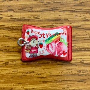 Strawberry Packet Charm Pendant